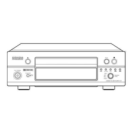 DENON DRR-F101 OPERATING INSTRUCTIONS MANUAL Pdf Download | ManualsLib