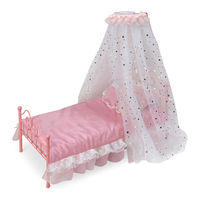 Badger Basket STARLIGHTS CANOPY METAL DOLL BED WITH BEDDING Assembly Instructions