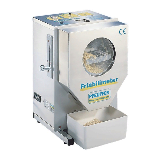 Pfeuffer Friabilimeter Operating Instructions Manual