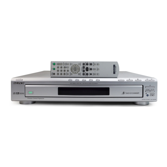 Sony DVP-NC60P - Cd/dvd Player Manuals