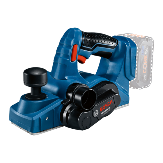 Bosch Professional GHO 18 V-L Original Instructions Manual