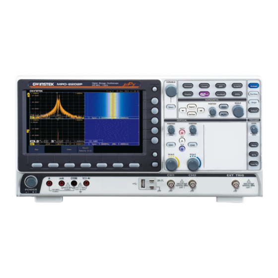 GW Instek MPO-2000 Series MPO-2000B User Manual