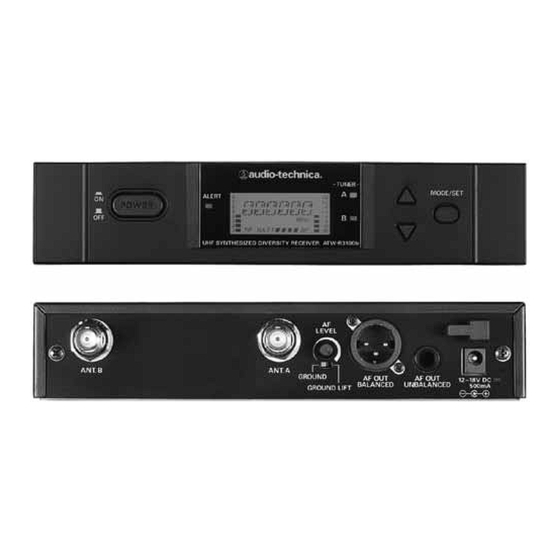 User Manuals: Audio technica ATW-R3100b Receiver