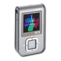 Samsung YP-T7JX - 512 MB Digital Audio Player Owner's Manual