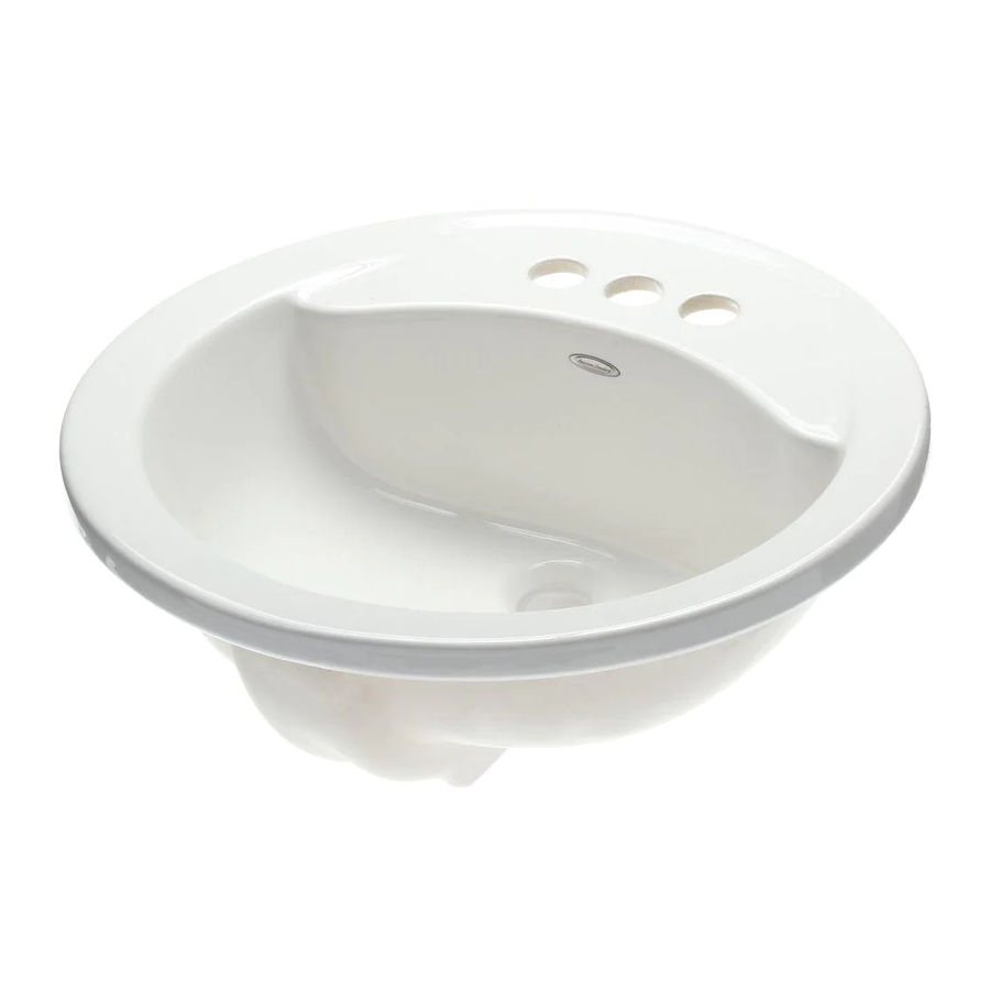 American Standard Cadet Round Countertop Sink with Scotchgard 0427.444 Features & Dimensions