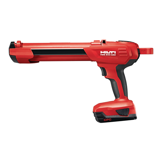 Hilti HDE 500-A22 Operating	 Instruction