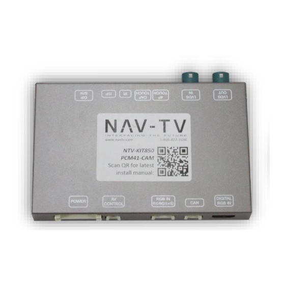 Nav TV PCM41-CAM Install Manual