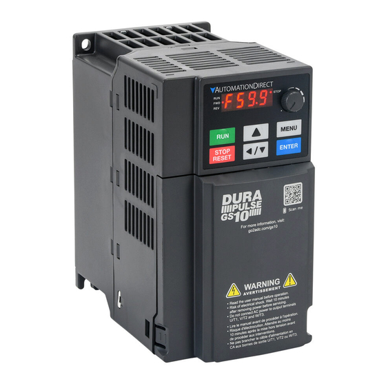 Automationdirect.com DURApulse GS10 Quick Start Manual