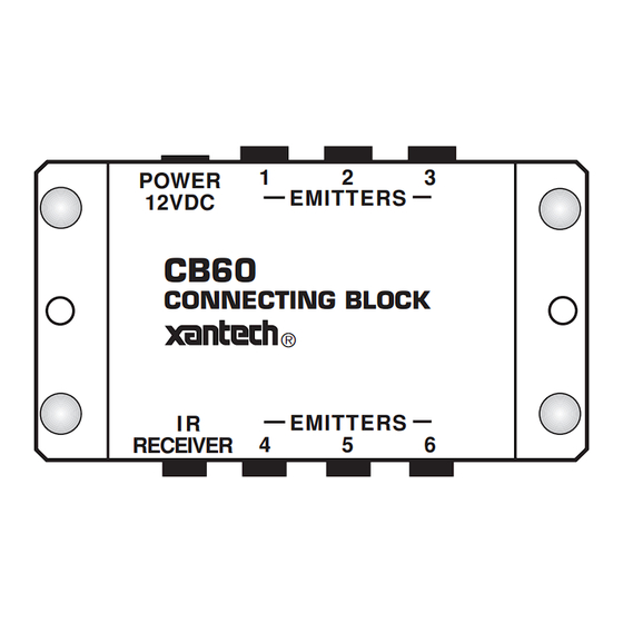 Xantech CB60 Installation Instructions