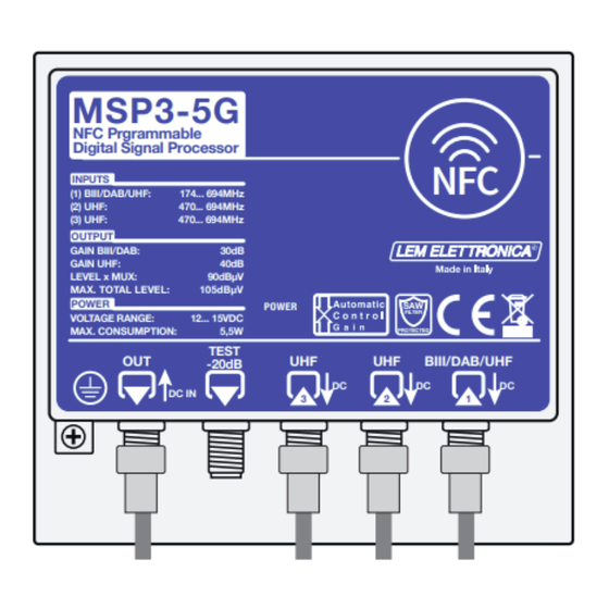 Lem Elettronica MSP3-5G Installation And Startup