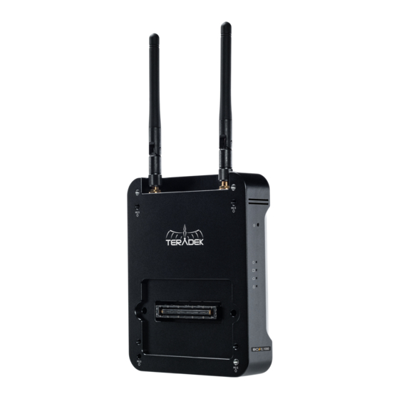 Teradek Sony Bolt Quick Start Manual