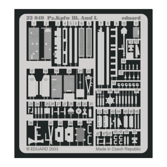 Eduard Pz.Kpfw III. Ausf.L Quick Start Manual