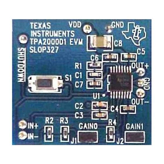 Texas Instruments TPA2000D1 User Manual