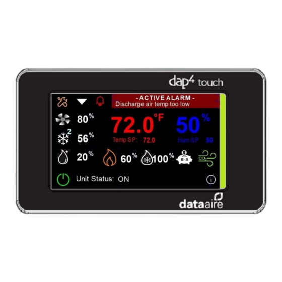 Data Aire dap4 touch User Manual