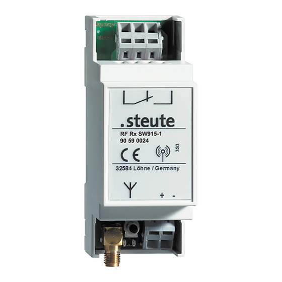 steute RF Rx SW868 TCP/IP Mounting And Wiring Instructions