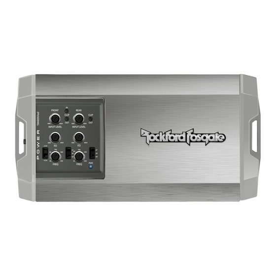 Rockford Fosgate TM1000X5AD Installation & Operation Manual