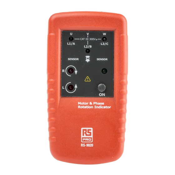RS PRO RS-9020 Instruction Manual