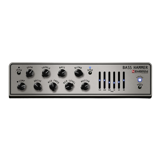 Nembrini Audio BASS HAMMER Manuals