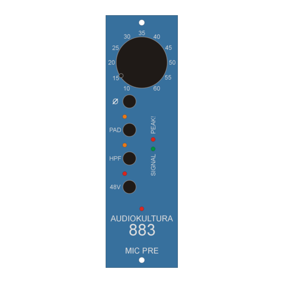 AUDIOKULTURA 883 User Manual