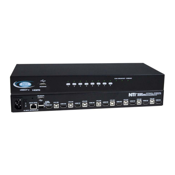 NTI UNIMUX Series Installation And Operation Manual