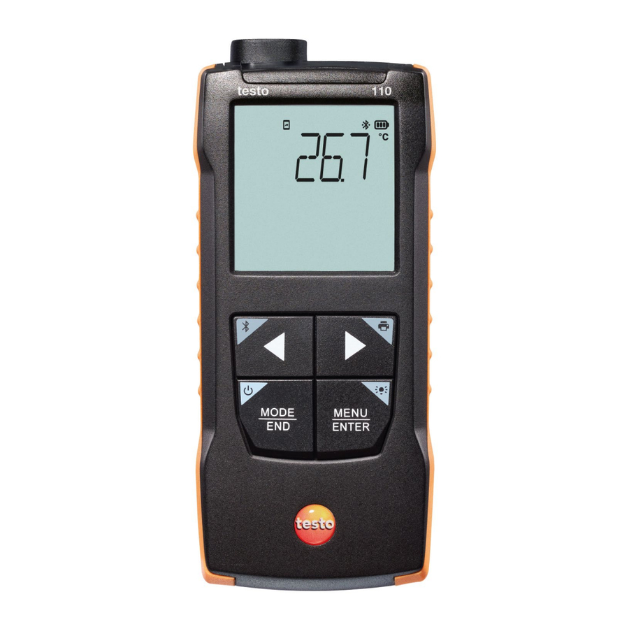 TESTO 110 (0560 0110) Manual
