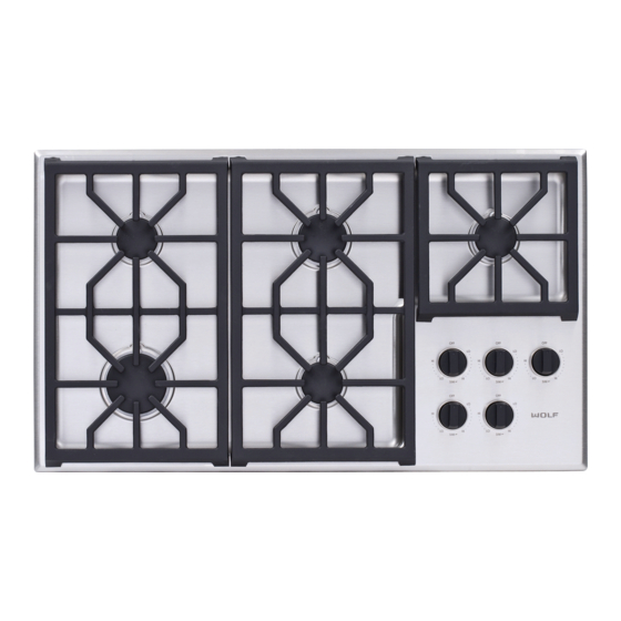 Wolf gas cooktop User Manual
