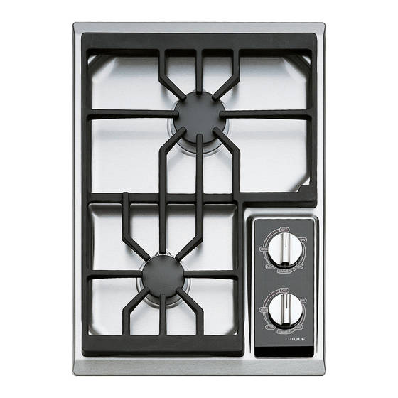Wolf Gas cooktop Installation Instructions Manual