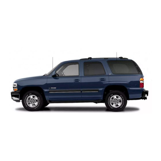 Chevrolet Tahoe 2004 Getting To Know Manual