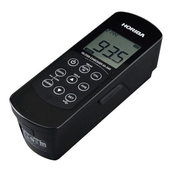 horiba IG-340 Instruction Manual