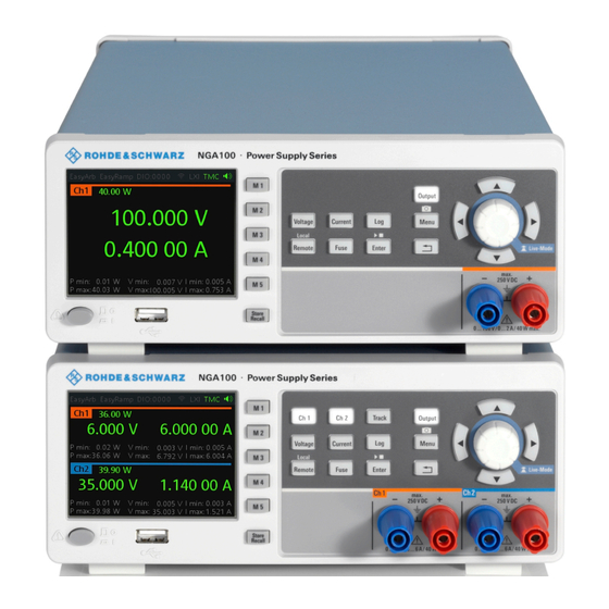 Rohde & Schwarz R&S NGA100 Series Getting Started