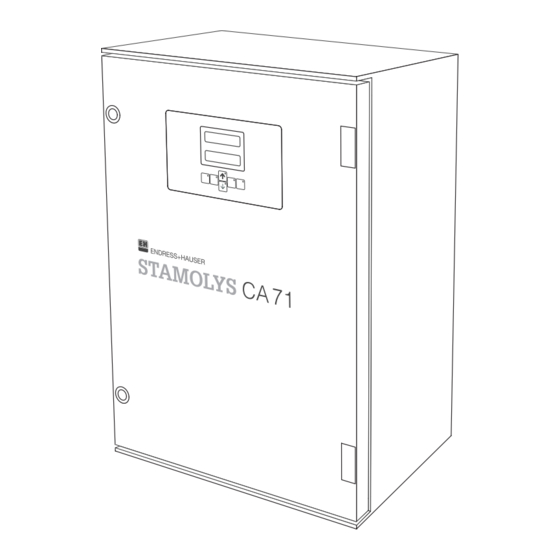Endress+Hauser StamoLys CA 71 PH Operating Instructions Manual