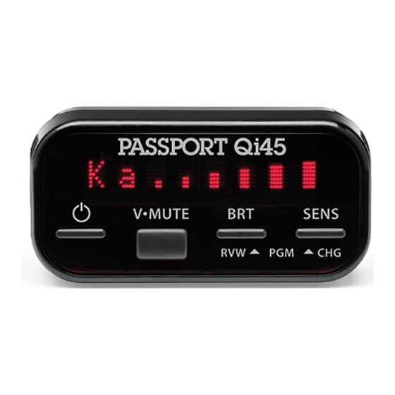 Escort PASSPORT Qi45 Owner's Manual
