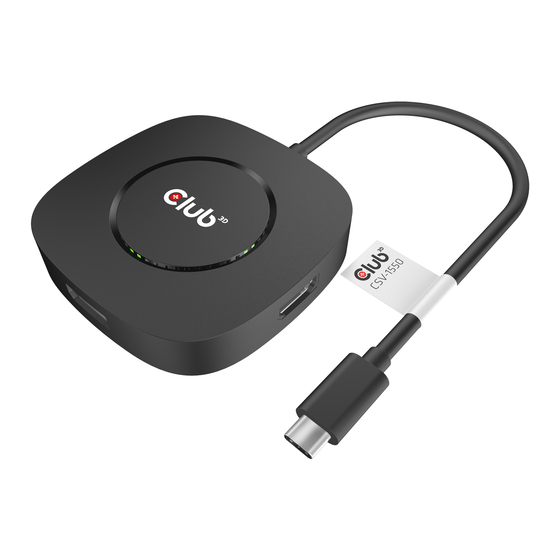 Club 3D CSV-1550 Quick Installation Manual