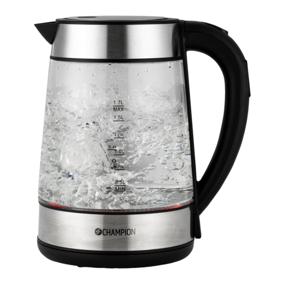 Champion CHVK510 Glass Electric Kettle Manuals