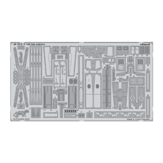 Eduard F-14A late exterior Assembly Instructions Manual