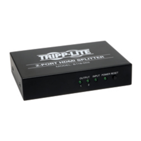 Tripp Lite B118-002 Specifications