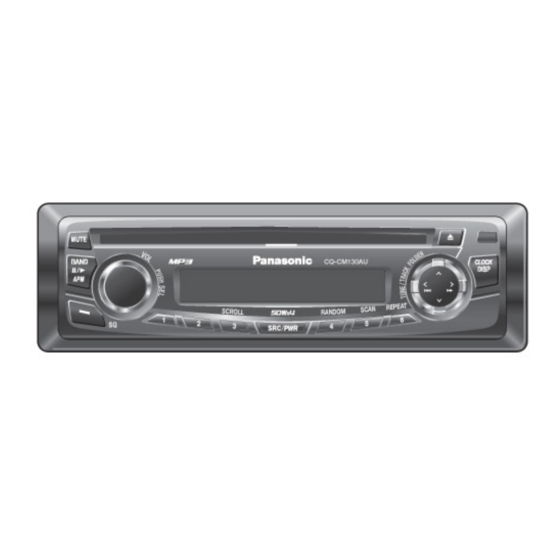 Panasonic CQ-CM130AU Operating Instructions