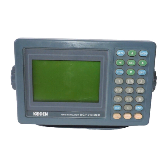 Koden KGP-913MK II Operation Manual