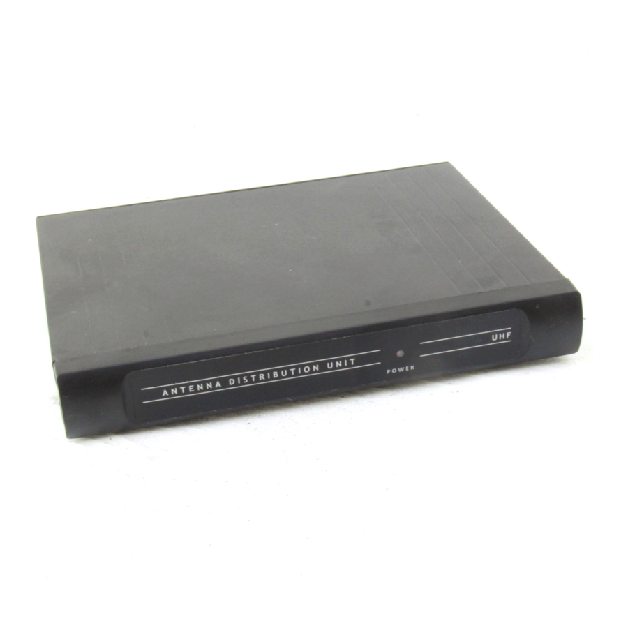 Trantec S4000ADU Operating Instructions