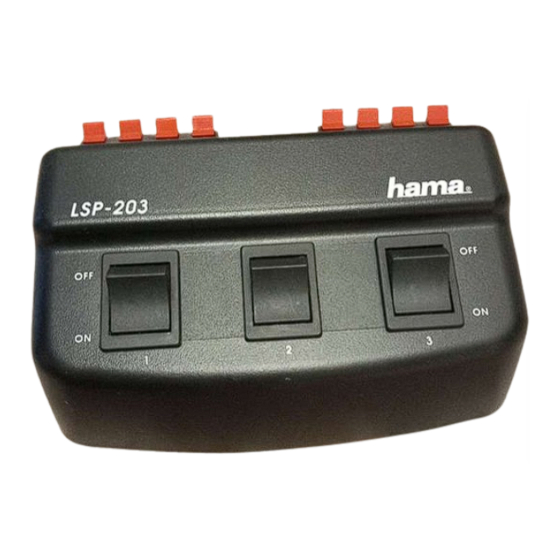 Hama LSP-203 Operating Instructions Manual