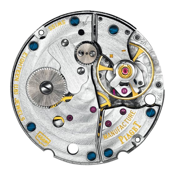 Piaget 450P Instructions For Use Manual