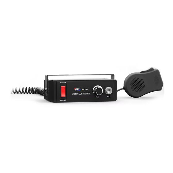 STL PA 100 Watt Public Address Operation Manual And Instructions