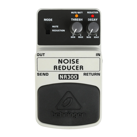 Behringer Noise Reducer NR300 User Manual