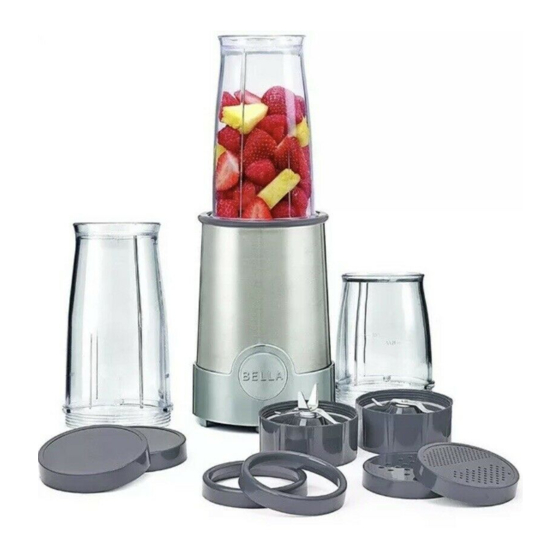 BELLA ROCKET BLENDER 12 PIECE SET INSTRUCTION MANUAL & RECIPE MANUAL Pdf Download ManualsLib