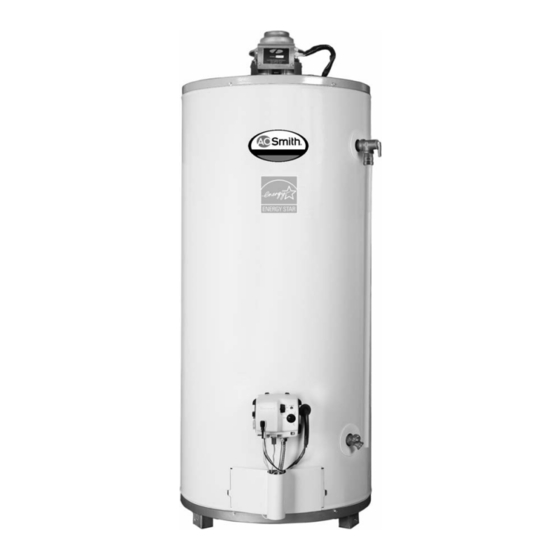 A.O. Smith ATMOSPHERIC VENTED WATER HEATER Manuals