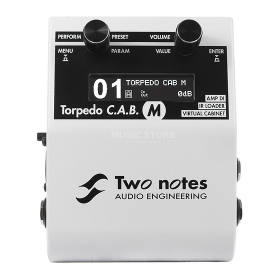 Two Notes Torpedo C.A.B. M User Manual