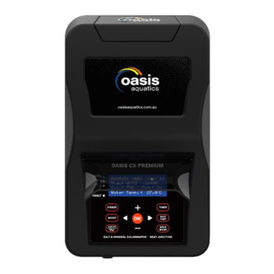 Oasis Aquatics CX Logix Installation And Operation Manual