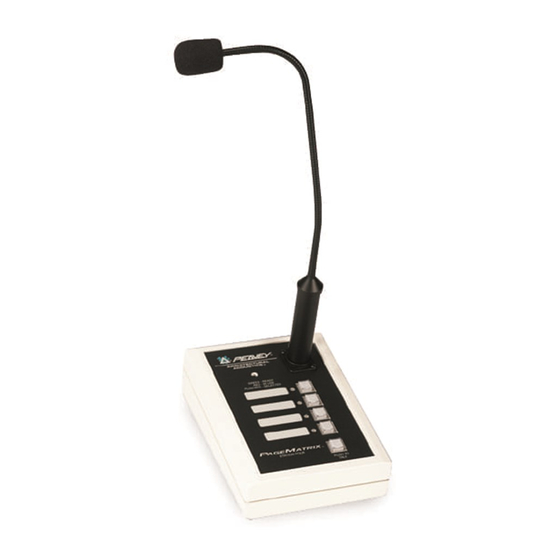 Peavey PageMatrix STATION FOUR BUTTON Specification