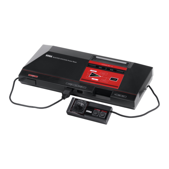 Sega Master System I Instruction Manual