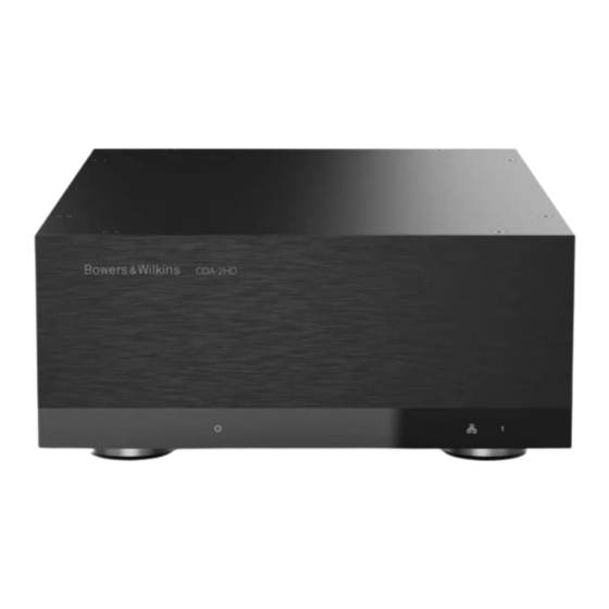 Bowers & Wilkins CDA-2HD Manual